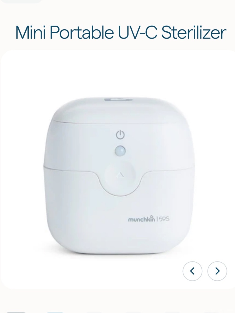 🆕 Munchkin mini portable UV-C sterilizer